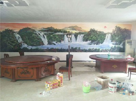 丽水墙绘-写实风景