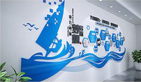 丽水海浪主题文化墙如何设计？