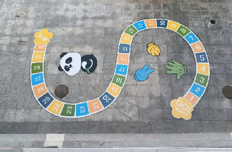 丽水地面游戏彩绘