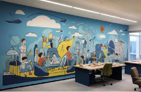 丽水办公室墙绘的特点。