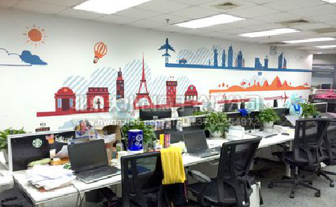 丽水教你设计办公室墙绘的方法。