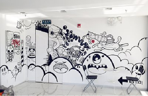 丽水手绘墙并非传统涂鸦。